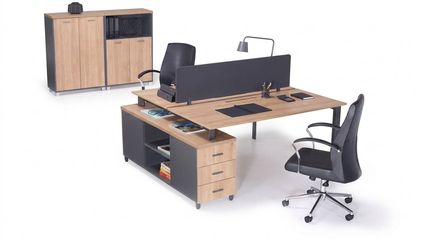 Desk 6 drawers modern study furniture wooden desk luxury