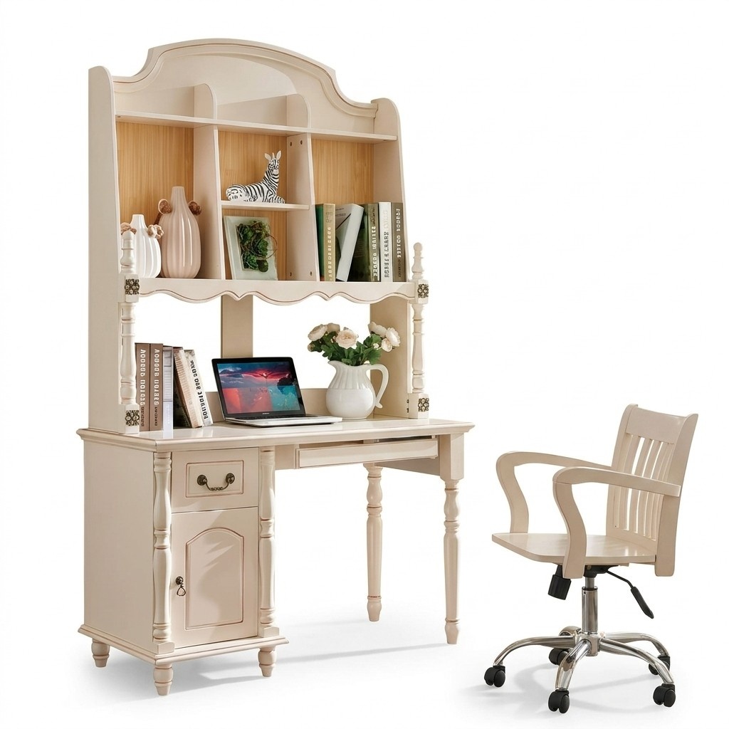 Desk cabinet tables office table with drawers PC table country style 2tlg