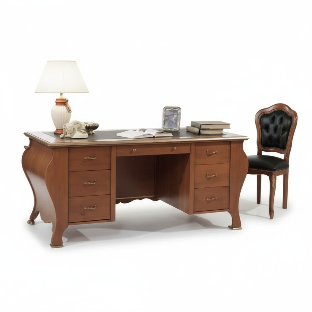 Office Desk Classic Design Desk Brown Wood Table Furniture