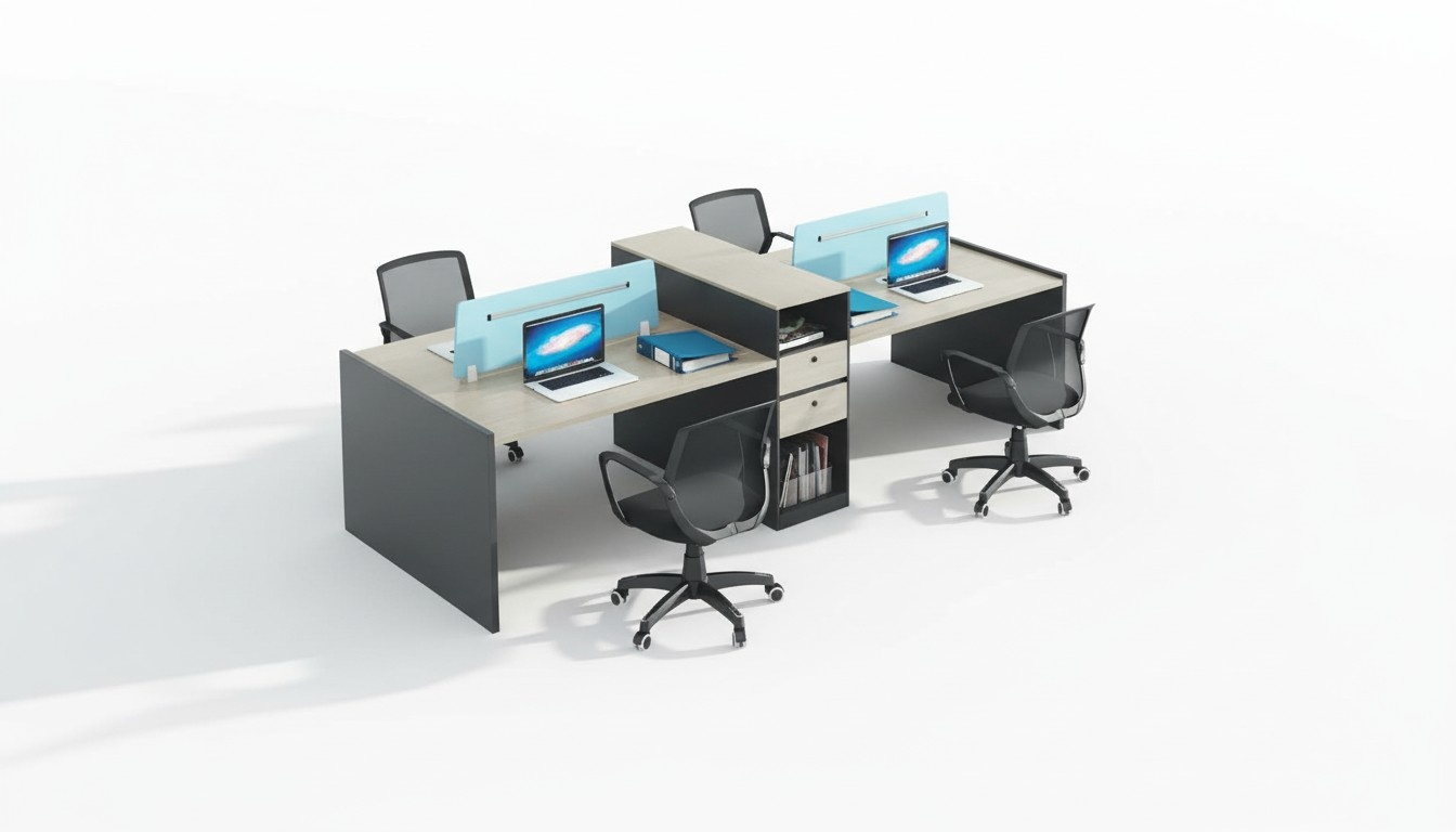 Desk Co-working table Team office table Shared desk for 4 people