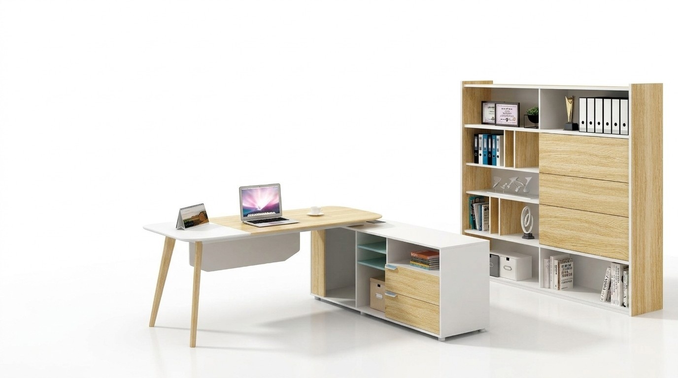 Table + filing cabinet Office furniture 2 pieces. Boss shelf set desk tables