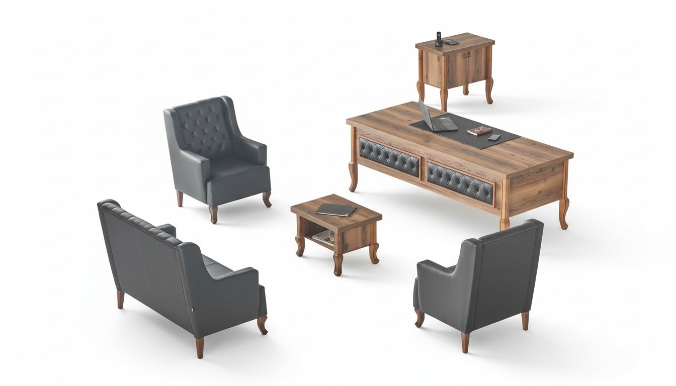 Desk Sofas Chest of drawers Office furniture Classic Black Brown Wood