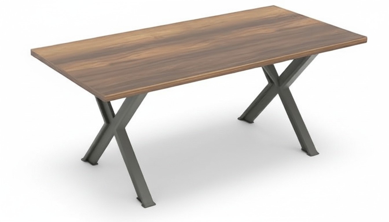 Office desk table brown study office rectangular modern