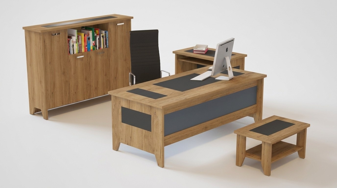 Desk table furniture cabinet file cabinet coffee table furniture 3-piece set