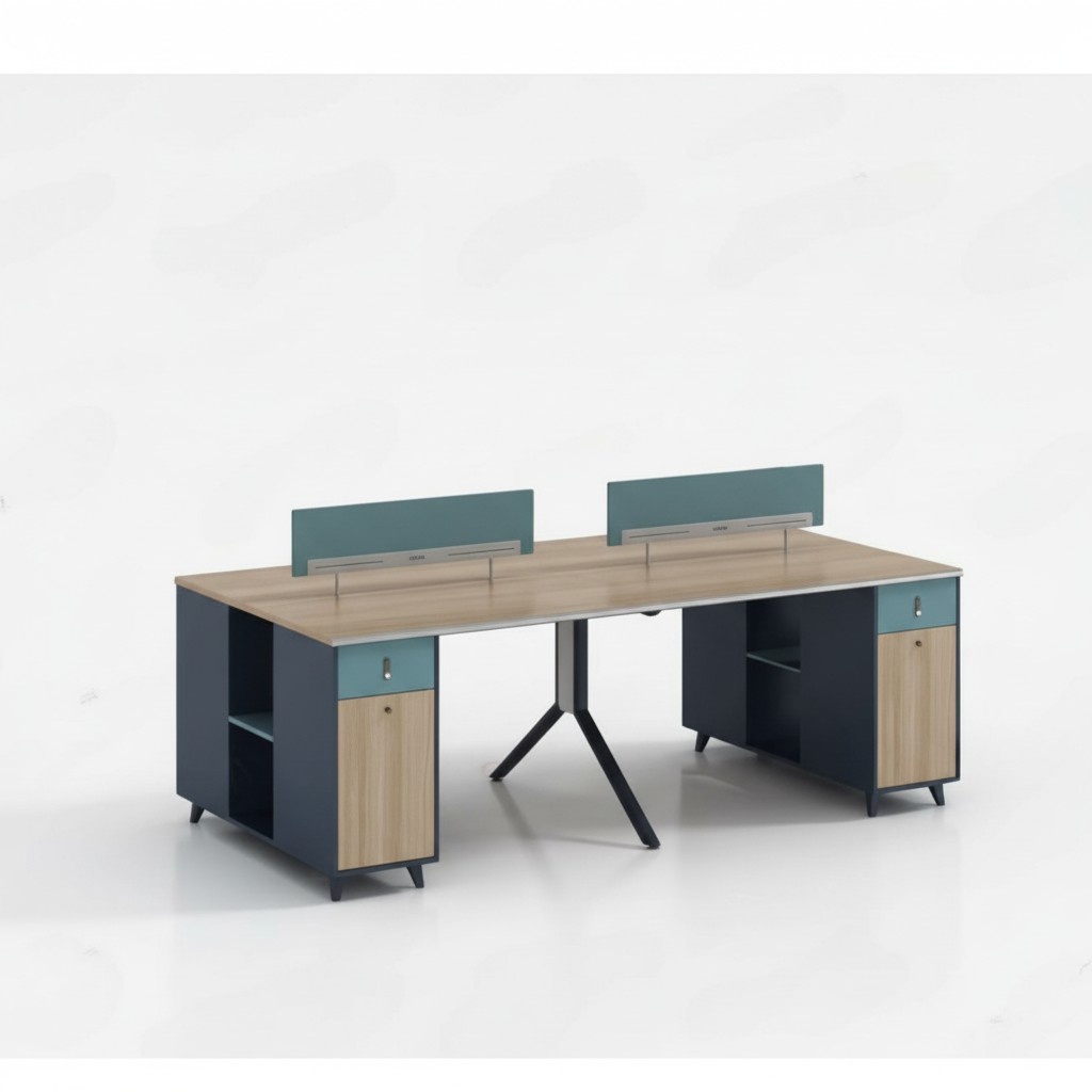 Desk team office table co-working community desk for 4 people