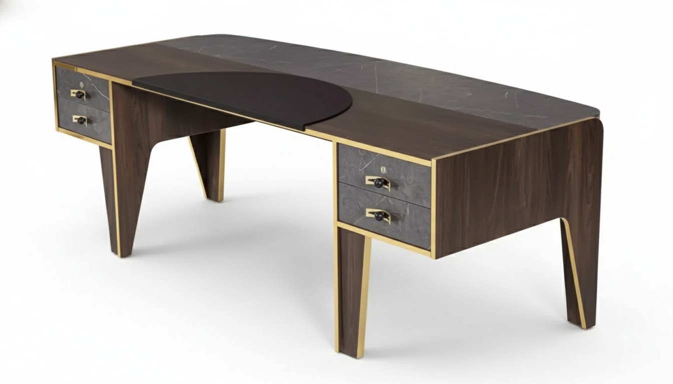 Desk With Drawers Office Furniture Table Luxury Office 220x95