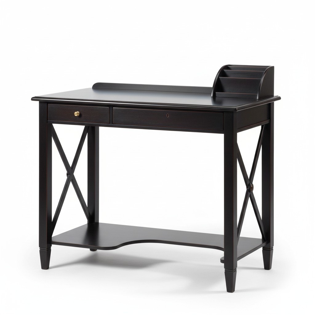 Wooden desk office desks furniture table office computer country house solid wood