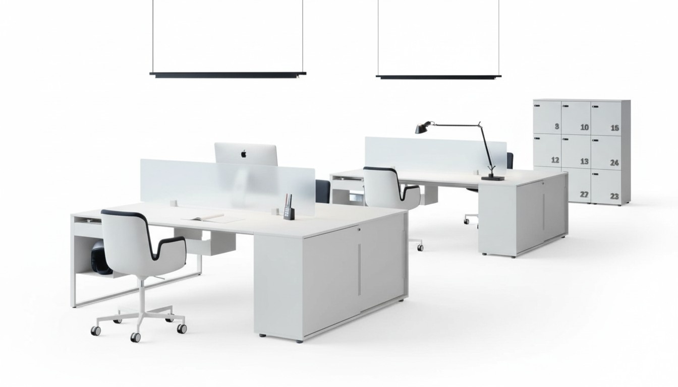 Desk Work Table Computer Desk Double Desks with Drawer