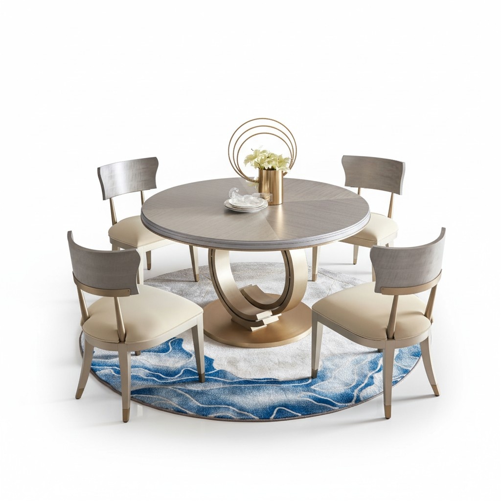 Dining chair room set seat set 4x chairs modern upholstery lean design new wood