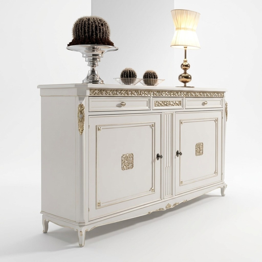 Dining room cabinets country sideboard free standing wood furniture buffet cabinet New