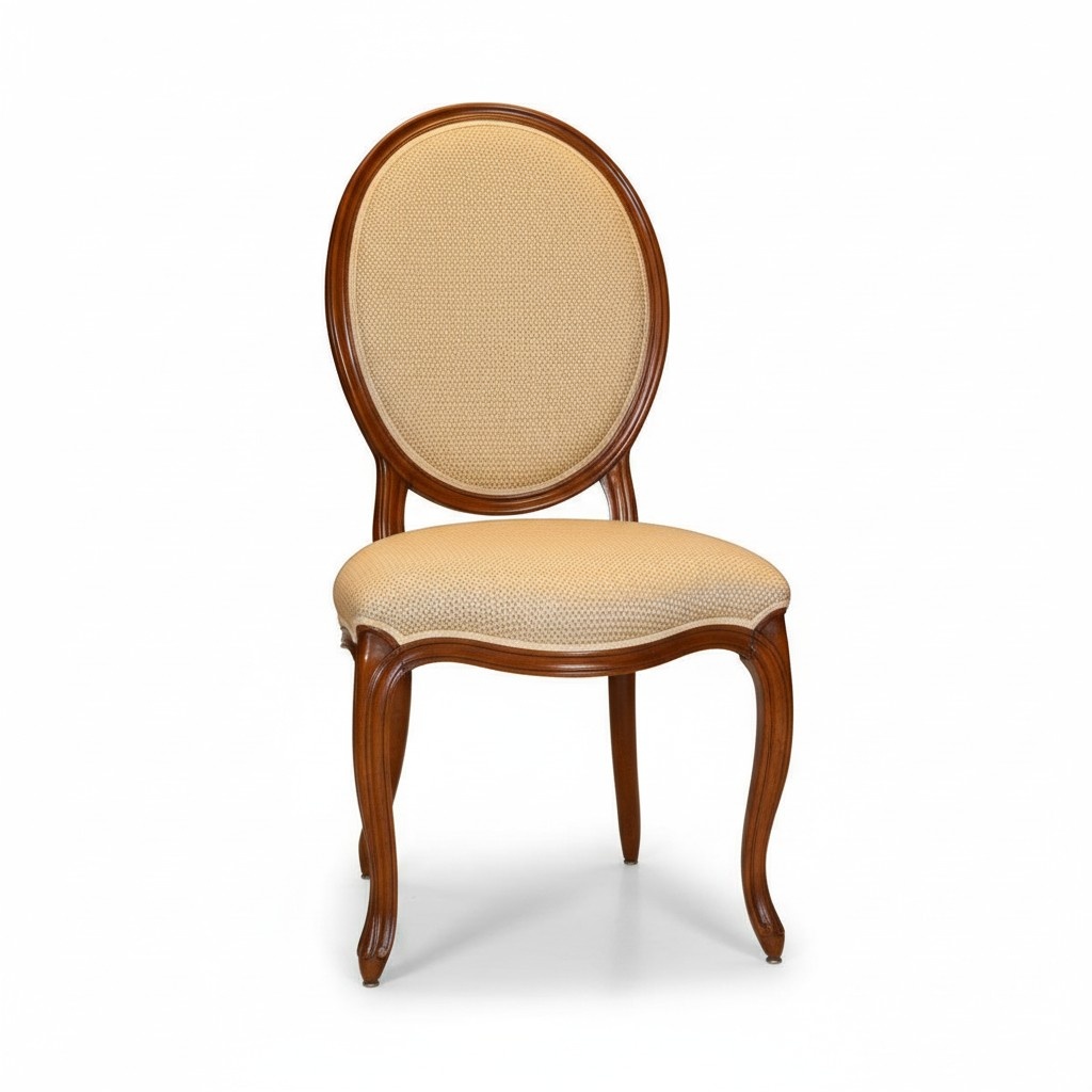 Dining chair brown luxury classic wooden chair Italian furniture new