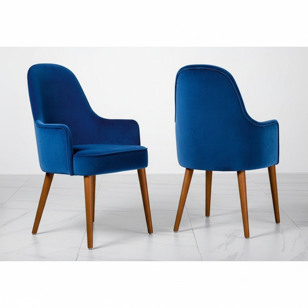 Dining room chair chair armchair 1 seat club chair blue dining room