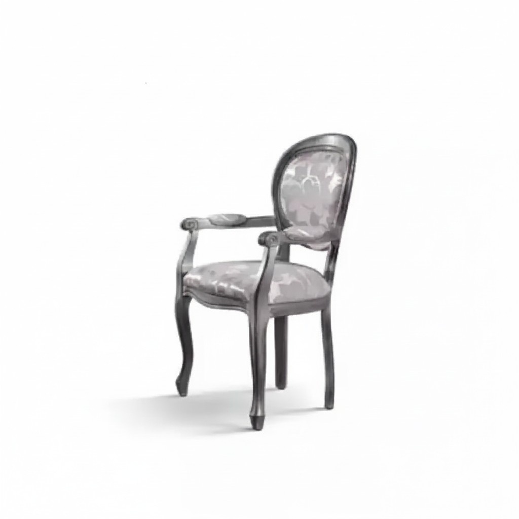 Dining Chair Dining Room Luxury Seater Chairs Wood Fabric Silver