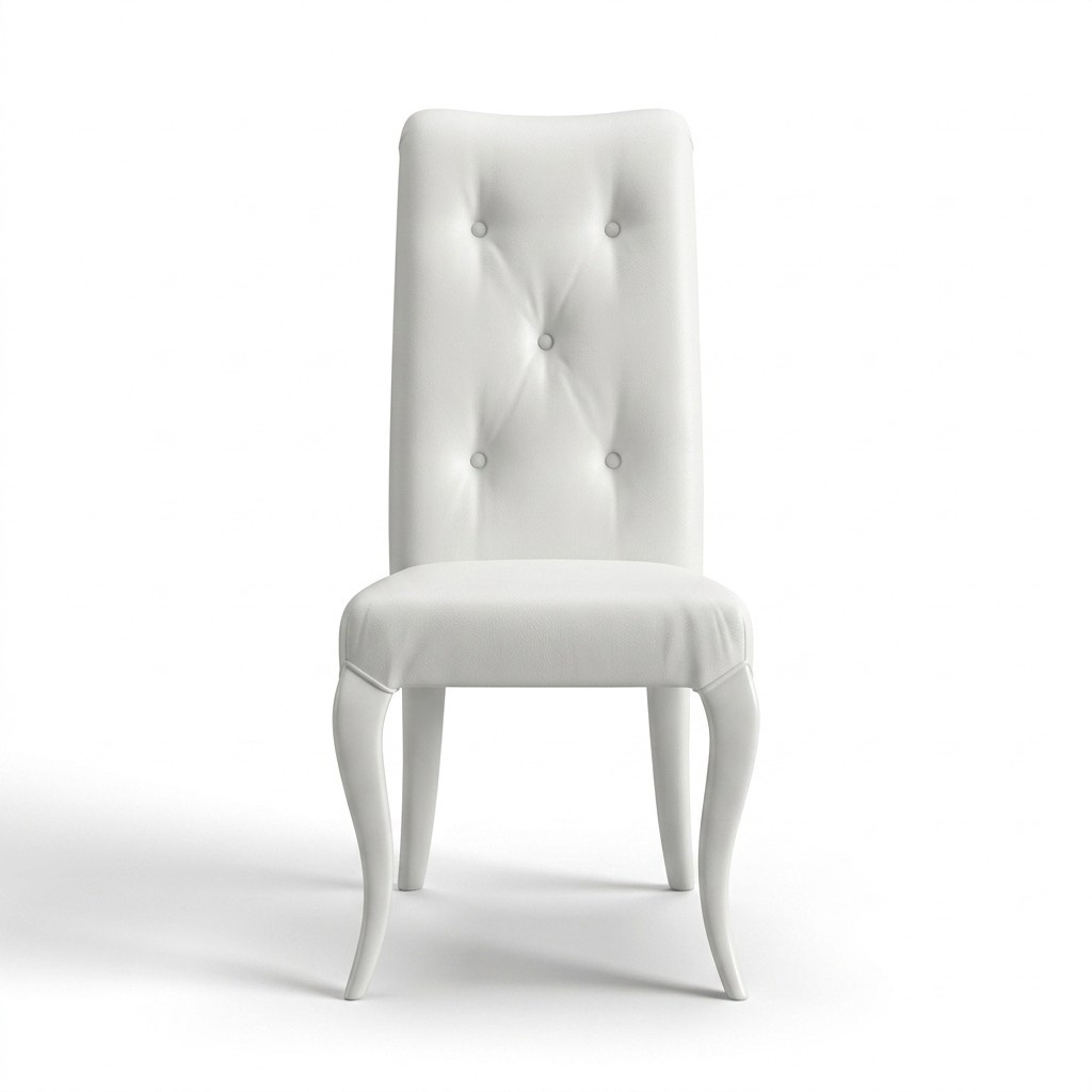 Dining room chair Modern dining chair Wooden design white seat armchair