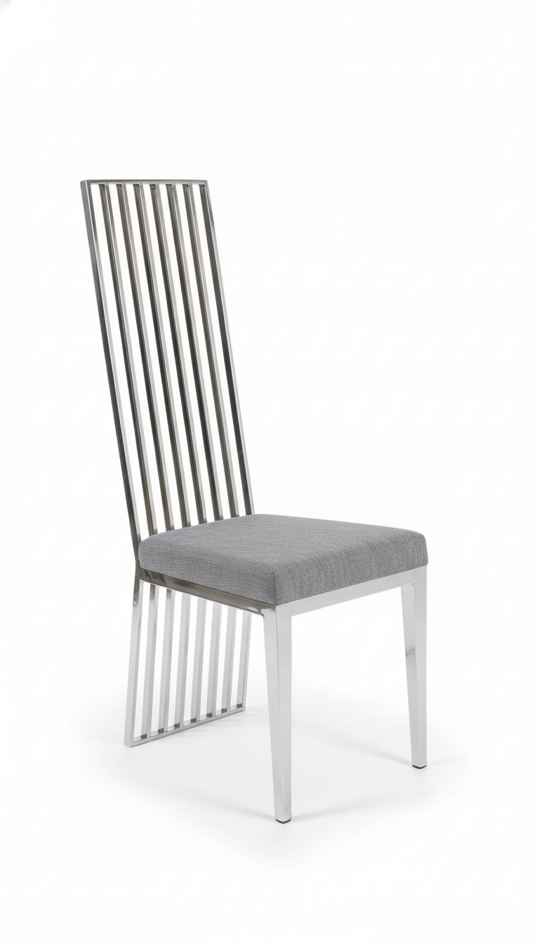 Dining chair grey luxury chair metal with textile chairs style modern