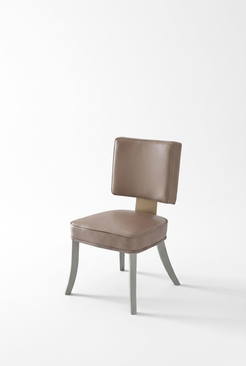 Modern style leather chair soft seat luxury designed italian furniture