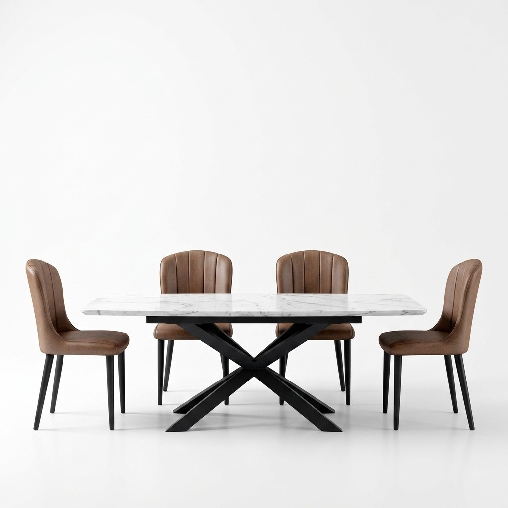 Dining room design furniture chair set table + 4 back chairs 5 pcs set new