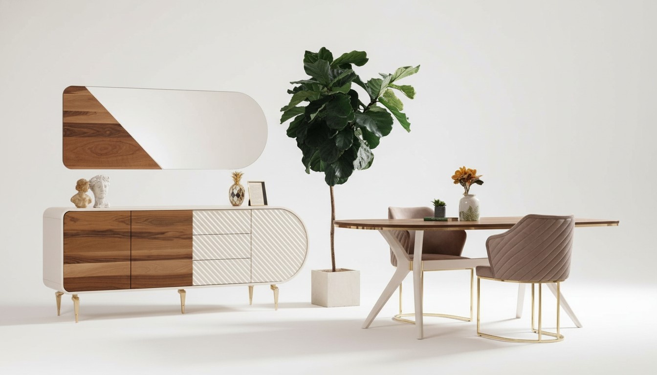 Dining Room Dining Table Chair Set Group Set Table Luxury Tables Set 5pcs.