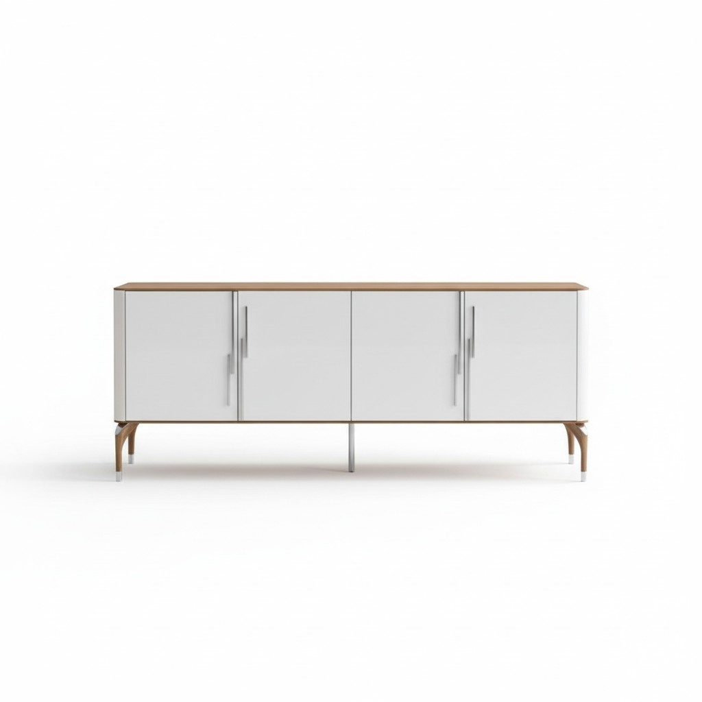 Dining room dresser sideboard with mirror modern luxury wood design