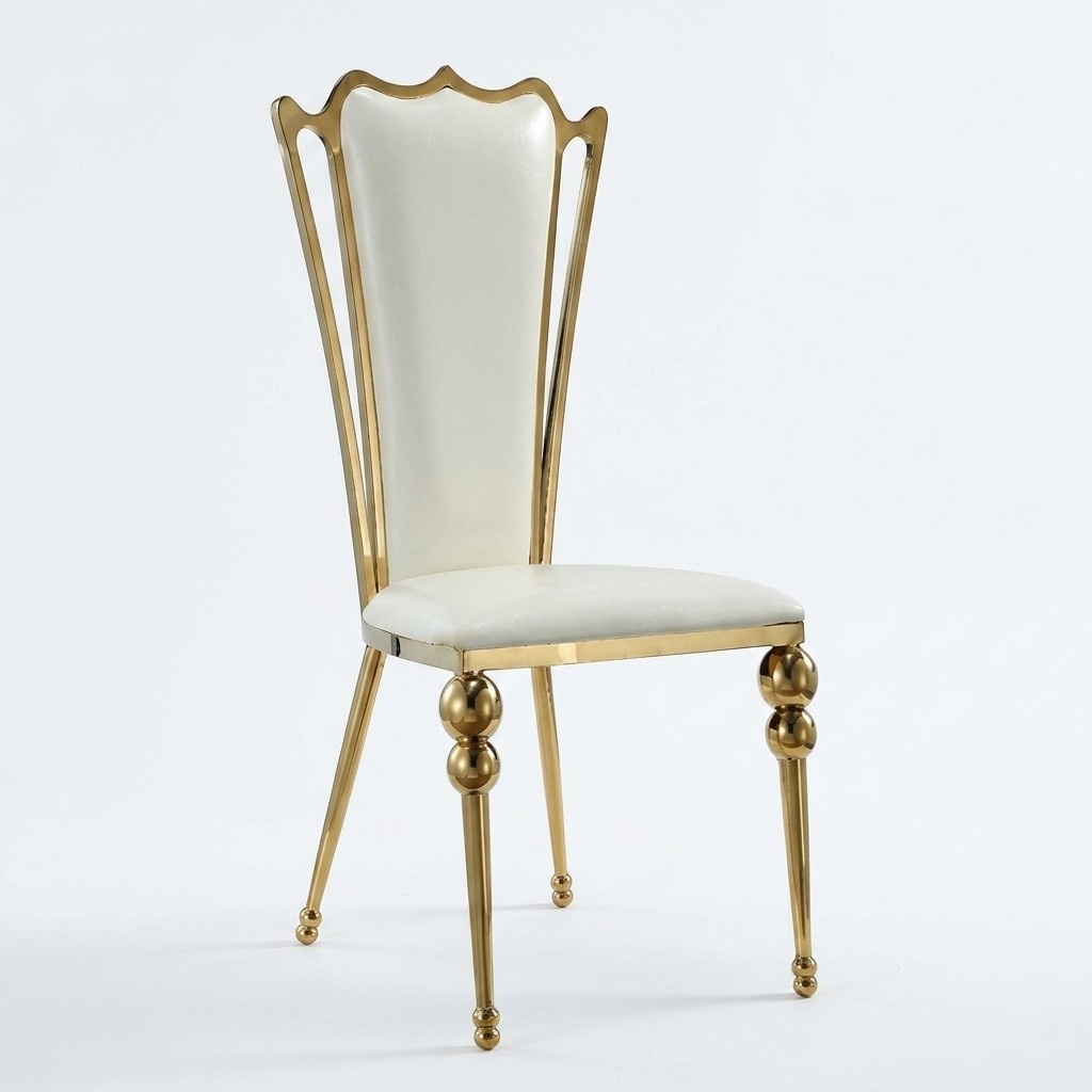 Dining Room Furniture Designer White-Golden Chair Upholstery Furniture Modern New
