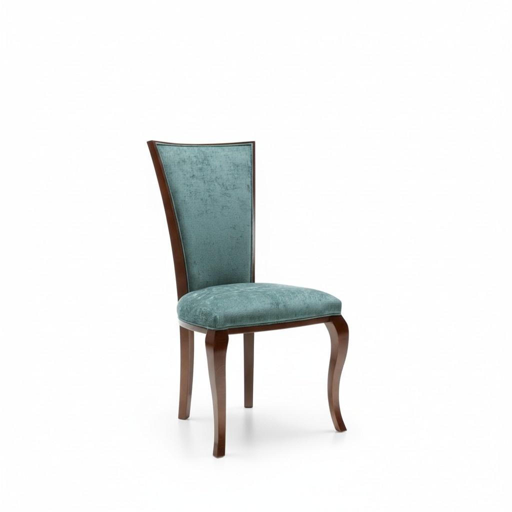 Classic style made of real wooden office/living/dining room velvet 6x-chairs