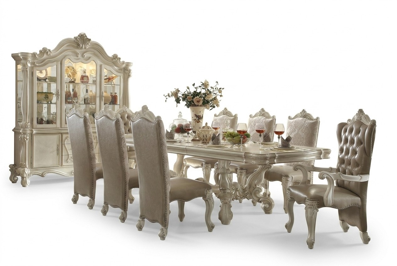 Dining Room Set Baroque Rococo Table 8x Chairs Buffet Mirror Commode 11pcs Group
