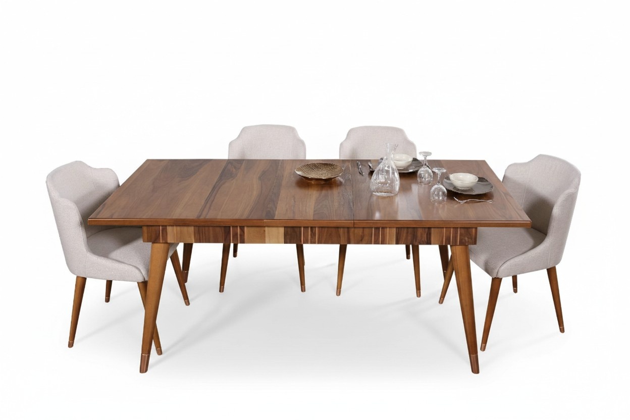 Dining room set dining group wood table tables 5 pieces complete set dining table 4x chairs