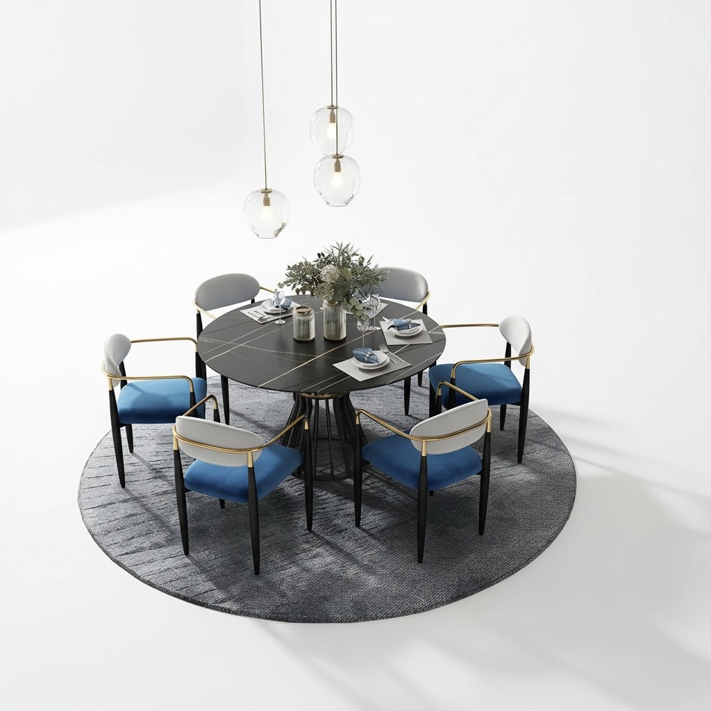 Dining Room Set Dining Table 6x Chair Set Table Group 7pcs Set Complete Sets