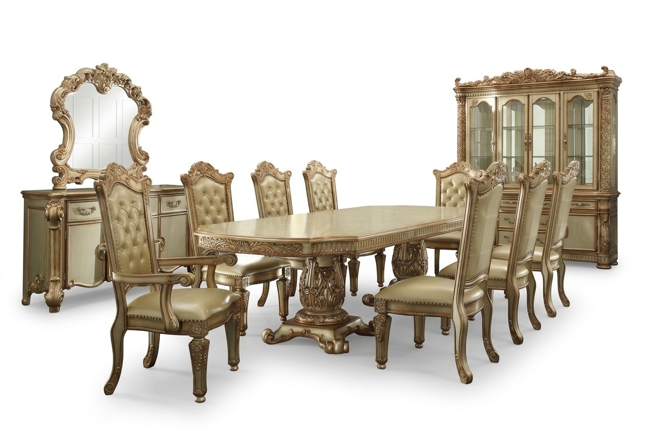 Dining Room Set Display Cabinet Table 8x Chair Commode Mirror Baroque New 12pcs.