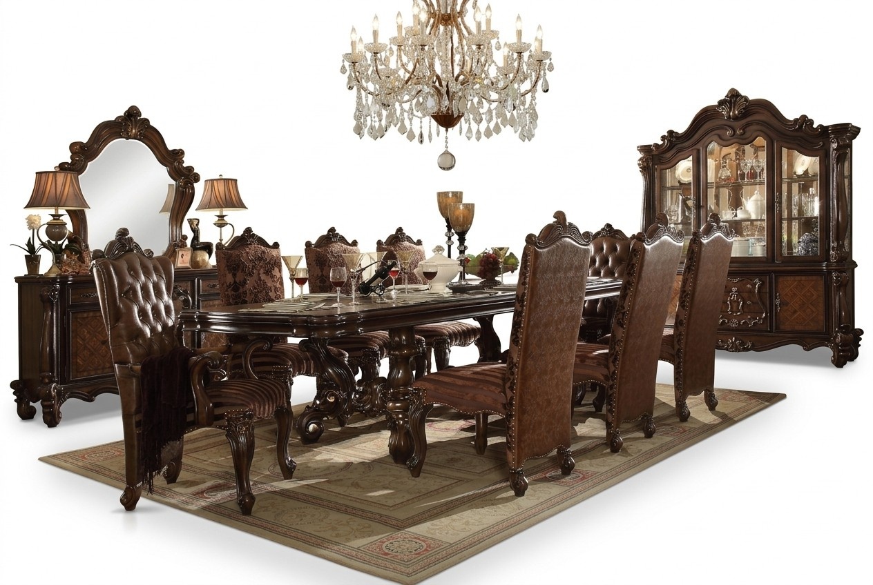Dining Room Set Display Cabinet Table 8x Chair Commode Mirror Baroque New 12 pcs.