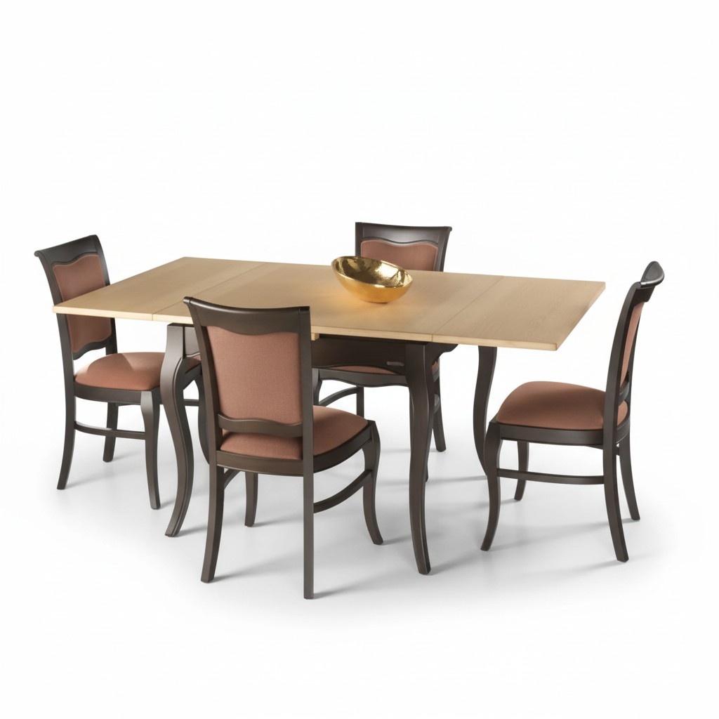 Dining Room Set Table 4 Chairs Dining Set Complete 5 Pcs Classic