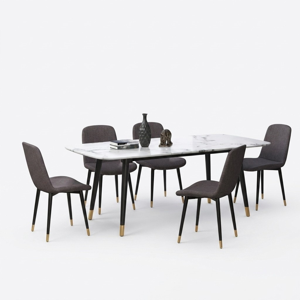 Dining Room Set Table 5x Chairs Seating Group Dining Room Set Table New