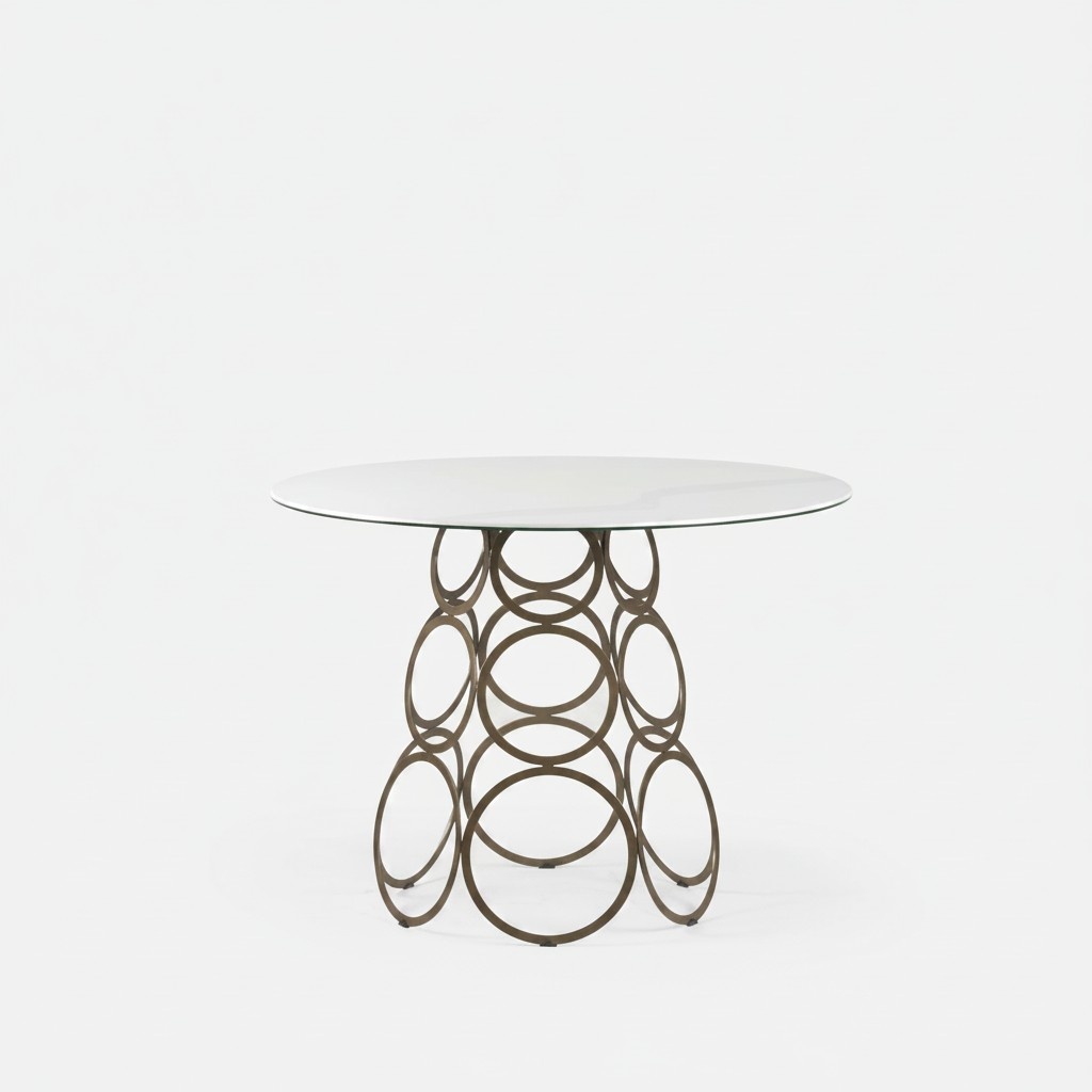 Dining room table Dining table round Kitchen table with metal table