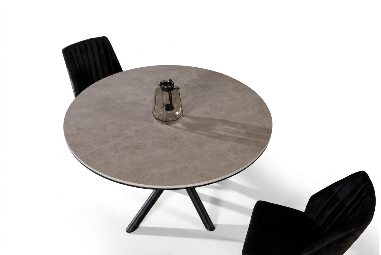 Dining room table round dining table extendable kitchen table wood gray tables