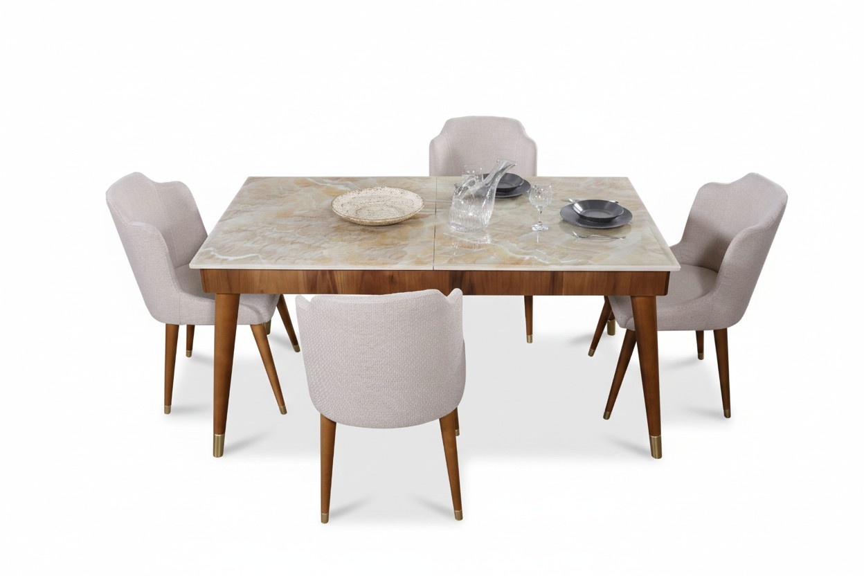 Dining room wood tables dining group set chair group new table 4x design chairs 5 pieces