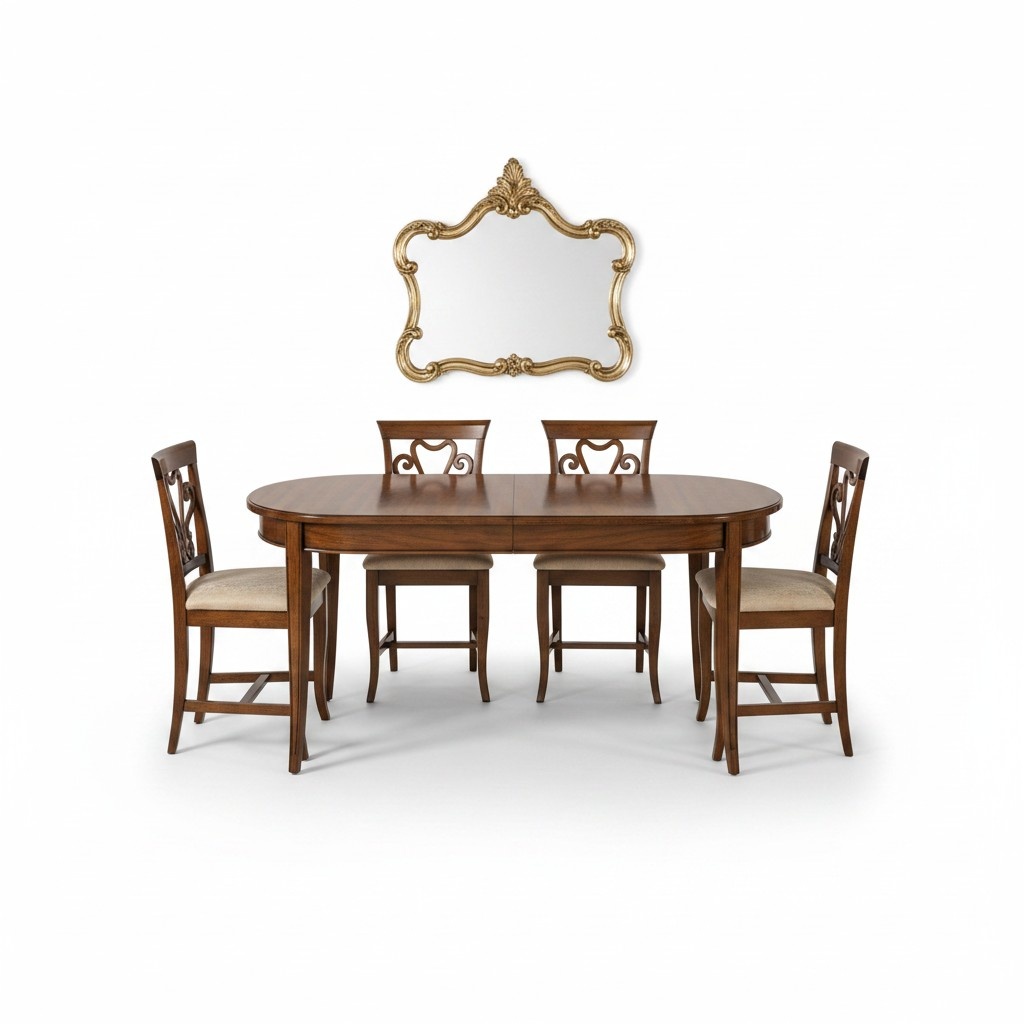 Dining Table + 4x Chairs Chair Dining Set Dining Group Modern Table Tables Set