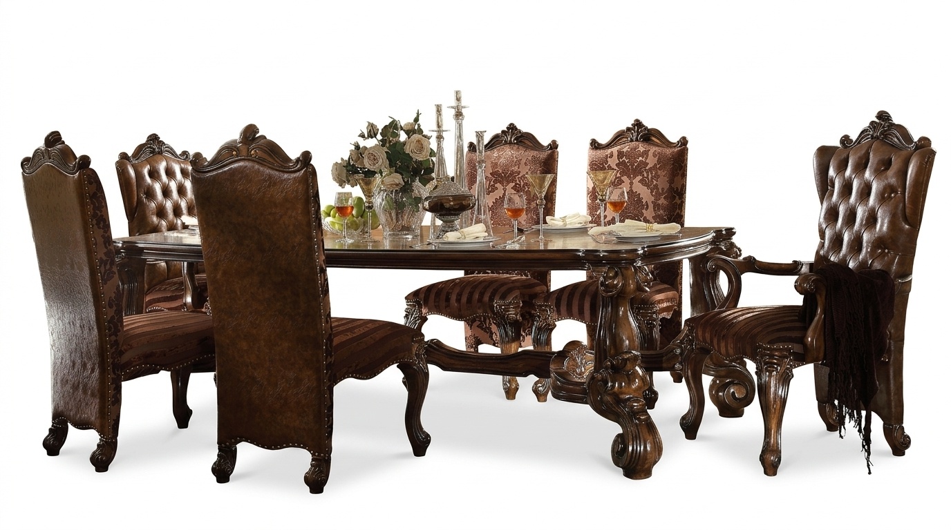 Dining Table + 6 Chairs Dining Set Classic Table 7pcs Set Chair new