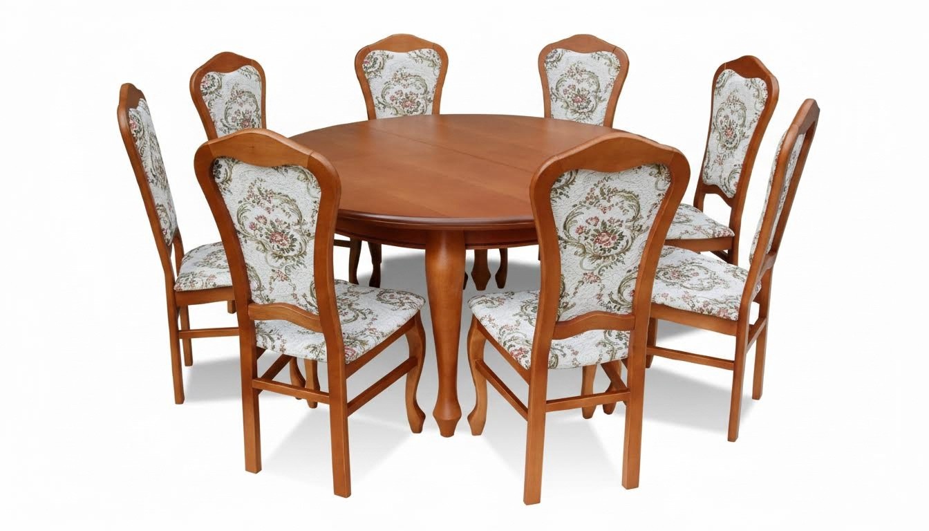 Dining table & 8x chairs dining room set classic table chair tables Z16