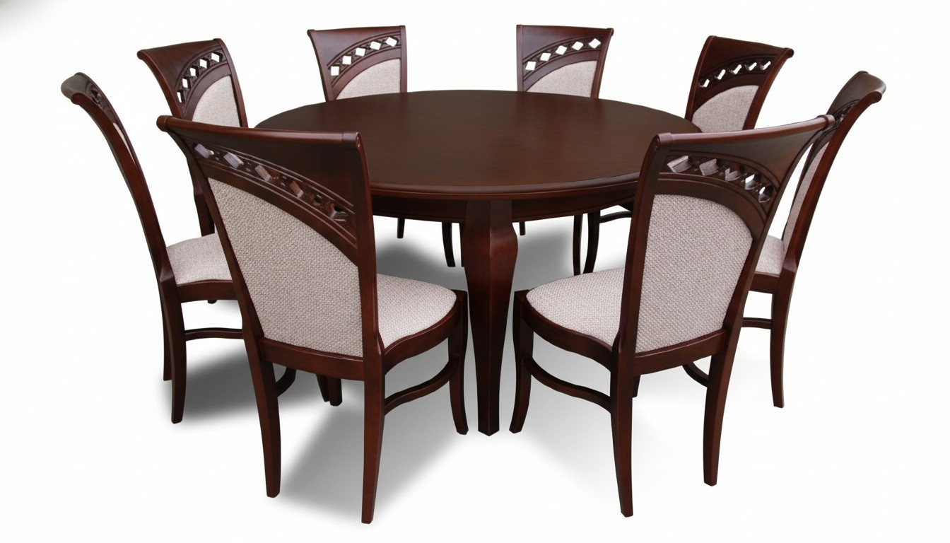 Dining table + 8 chairs dining room set dining group round table new Z26