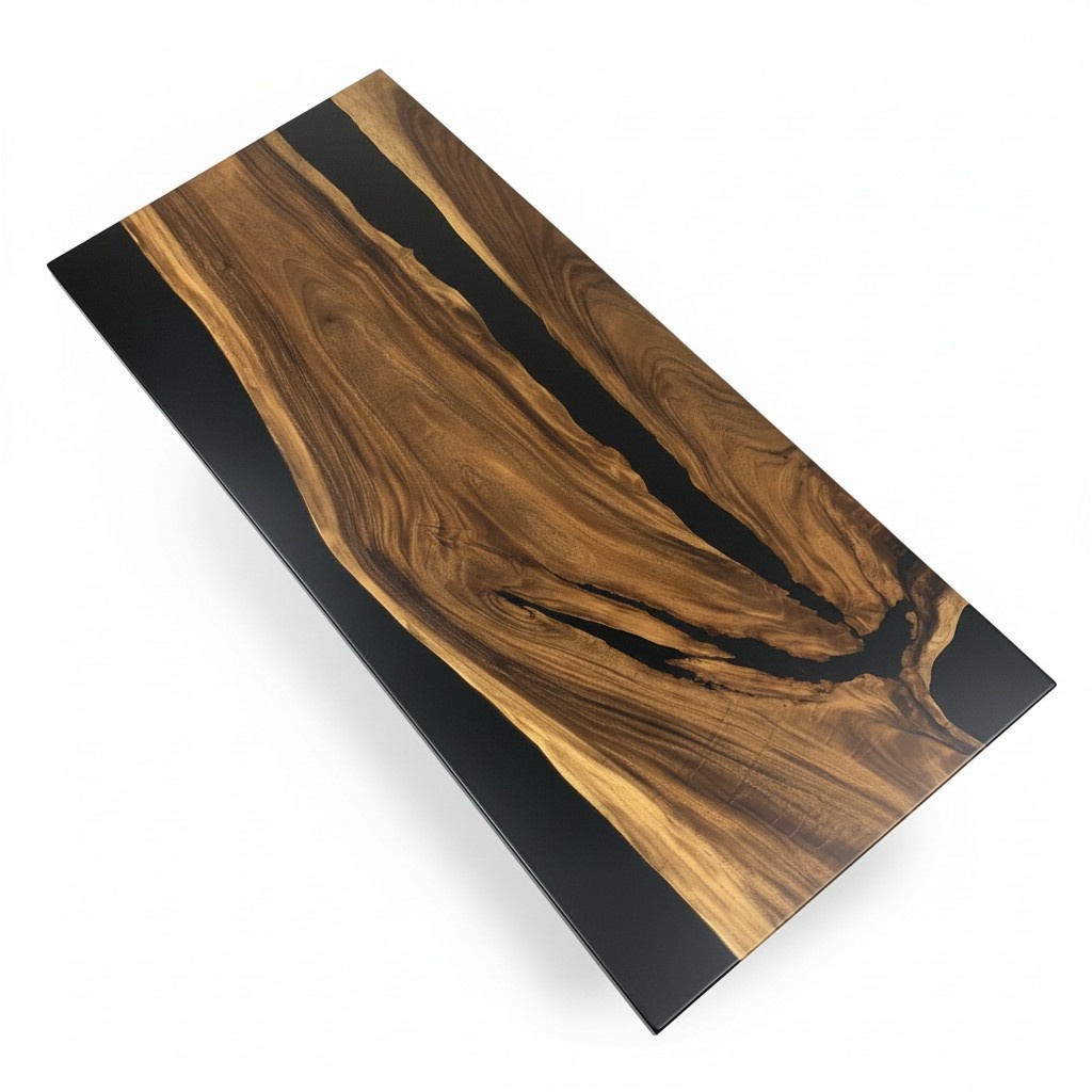 Dining Table Black River Table Real Wood 220x95 Tables Epoxy New River Table