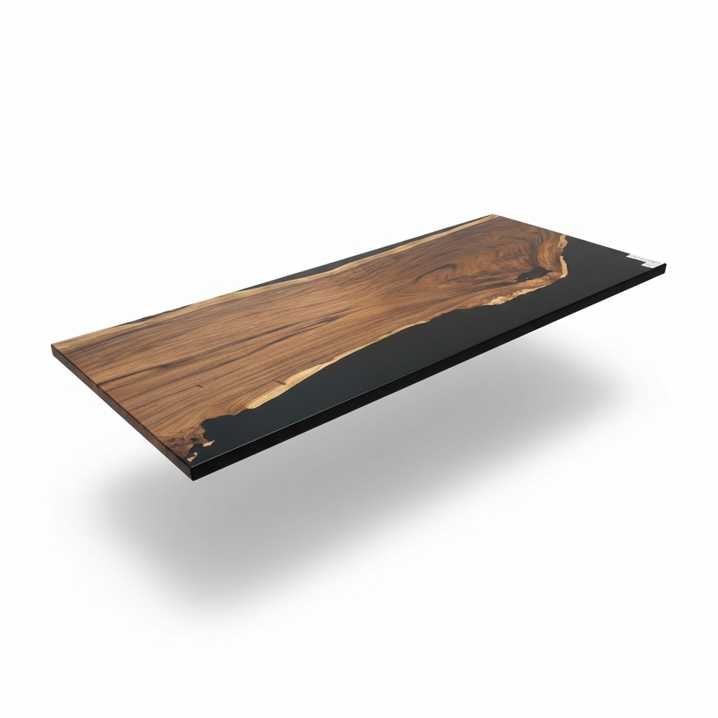 Dining Table Black Water River Real Wood River Table 265x100 Tables Epoxy New