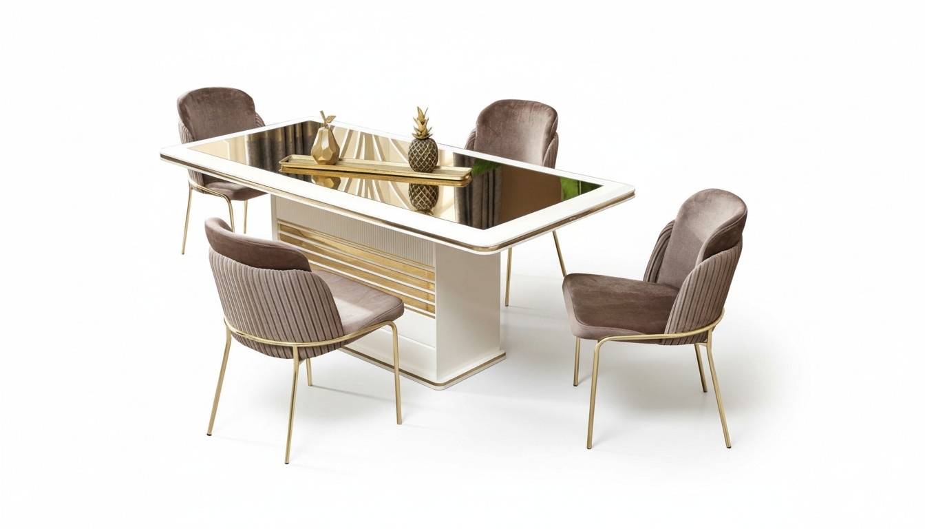 Dining table chairs dining area dining group dining room furniture table seating 5-piece