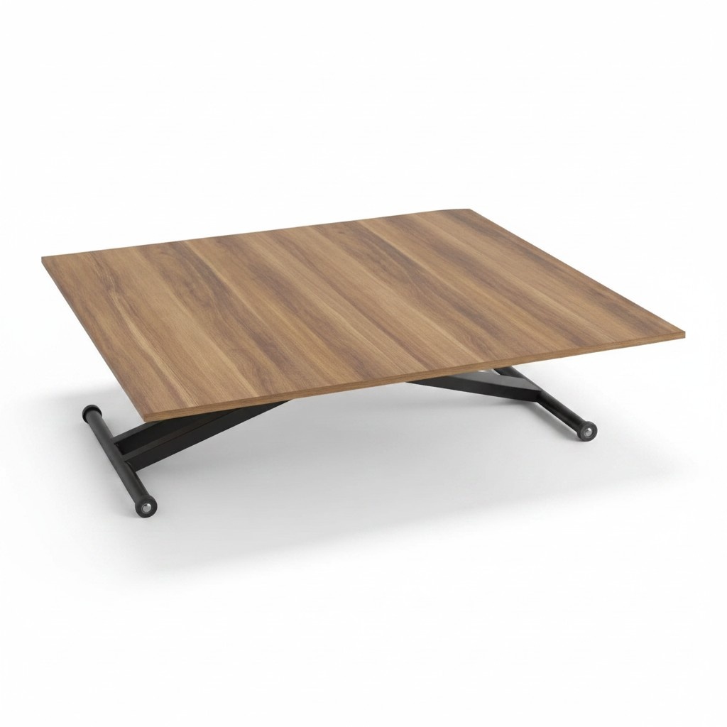 Dining table coffee table extendable table wood brown coffee table 120 cm