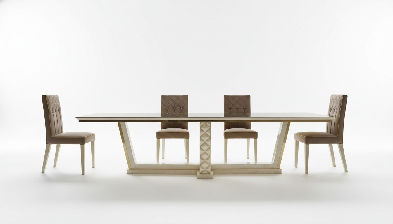 Dining room XXL table in art nouveau style italian furniture arredoclassic™