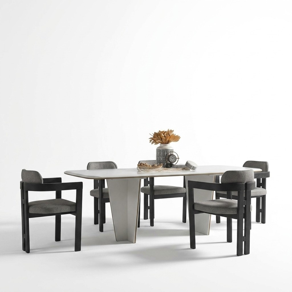 Dining table Dining room table Dining area Table wood Modern white Dining room Luxury