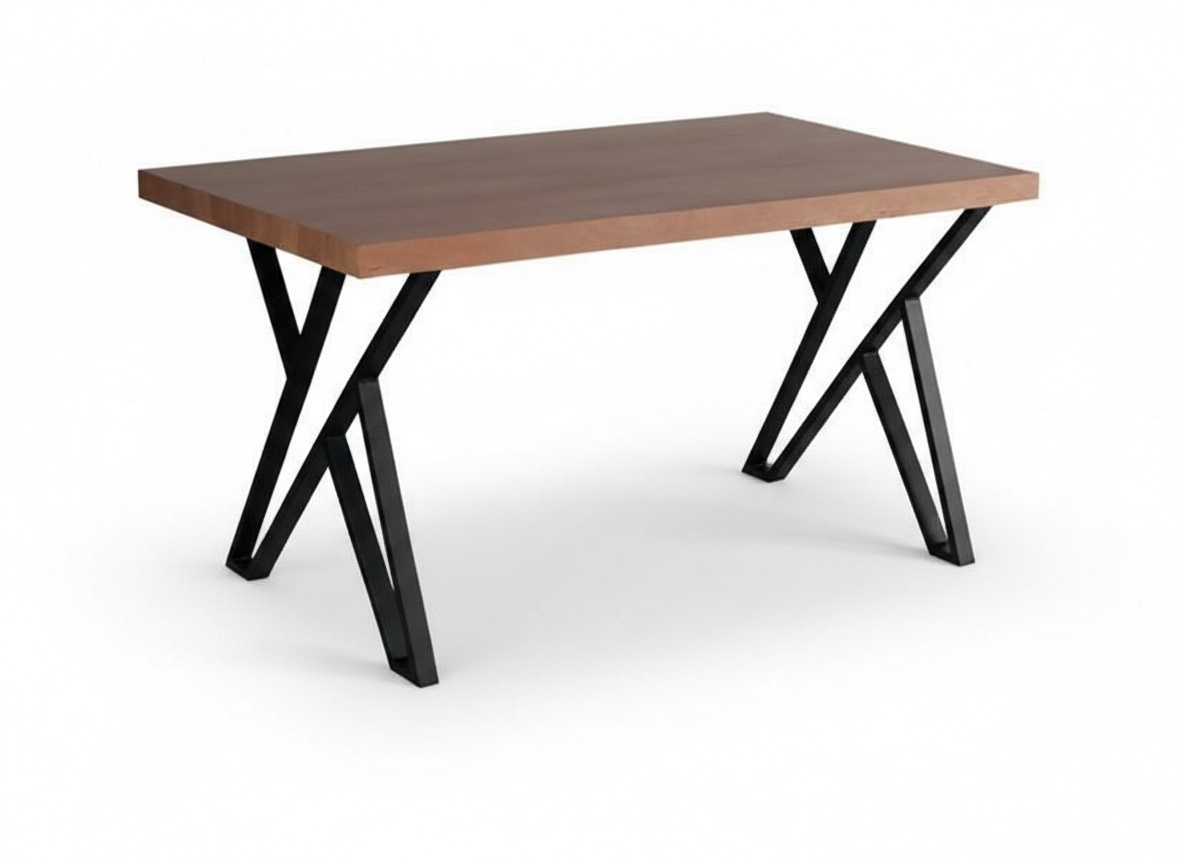 Dining table dining room table kitchen table loft style with metal legs industrial