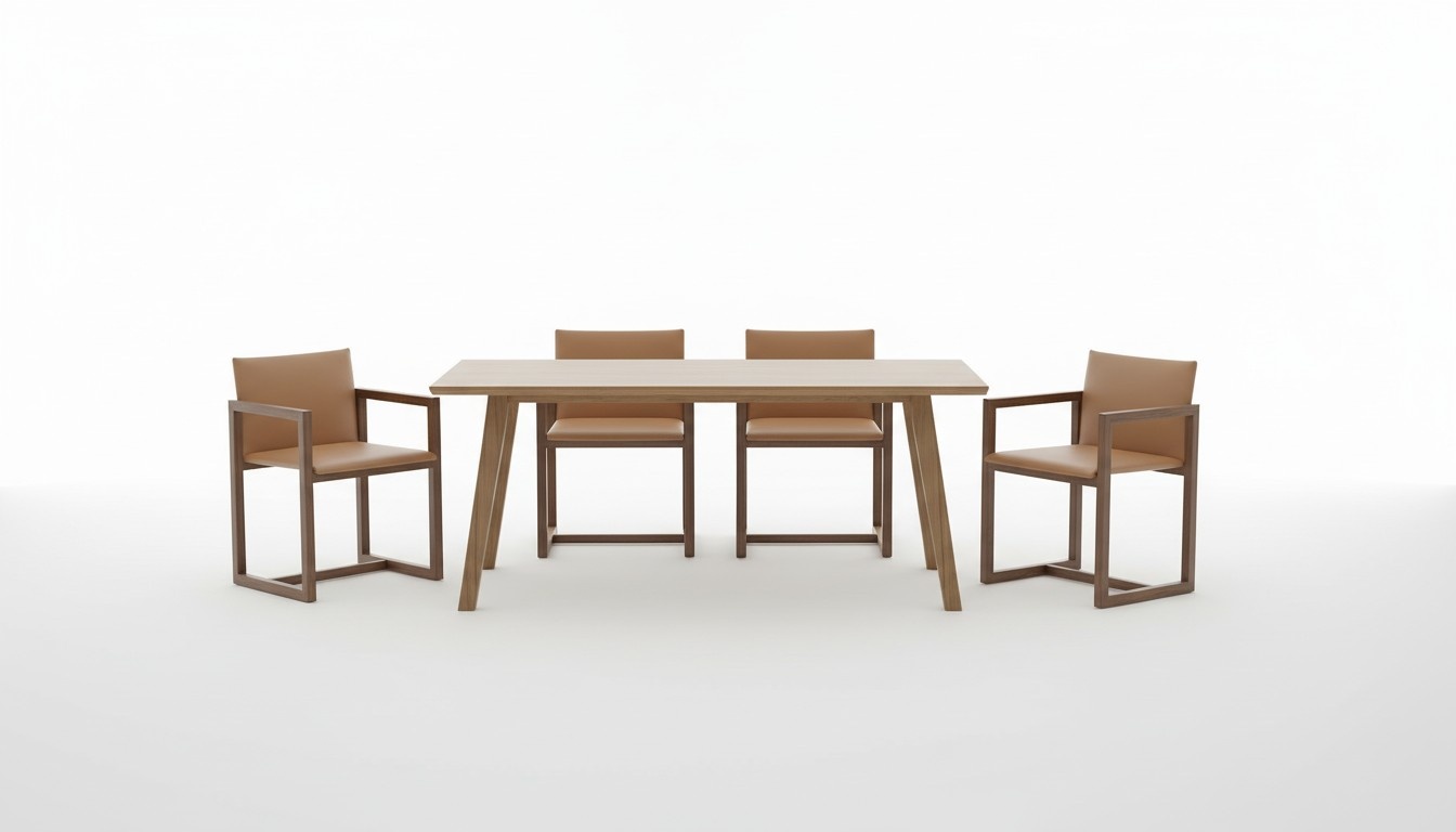 Dining Table Double Set 4x Chairs Chair Set Room 6pcs Set Italy Furniture New