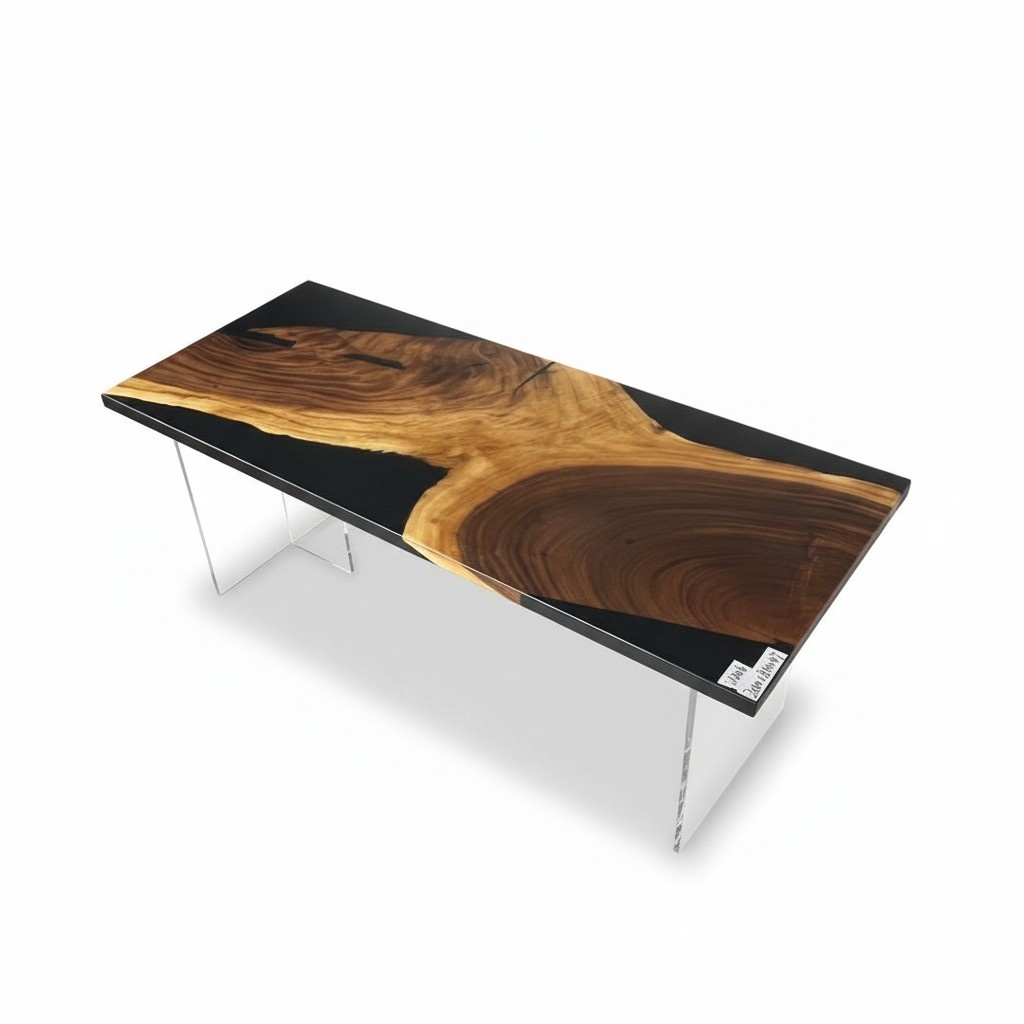 Dining Table Epoxy Resin Solid Tables 201x81 cm River Table Real Wood Furniture