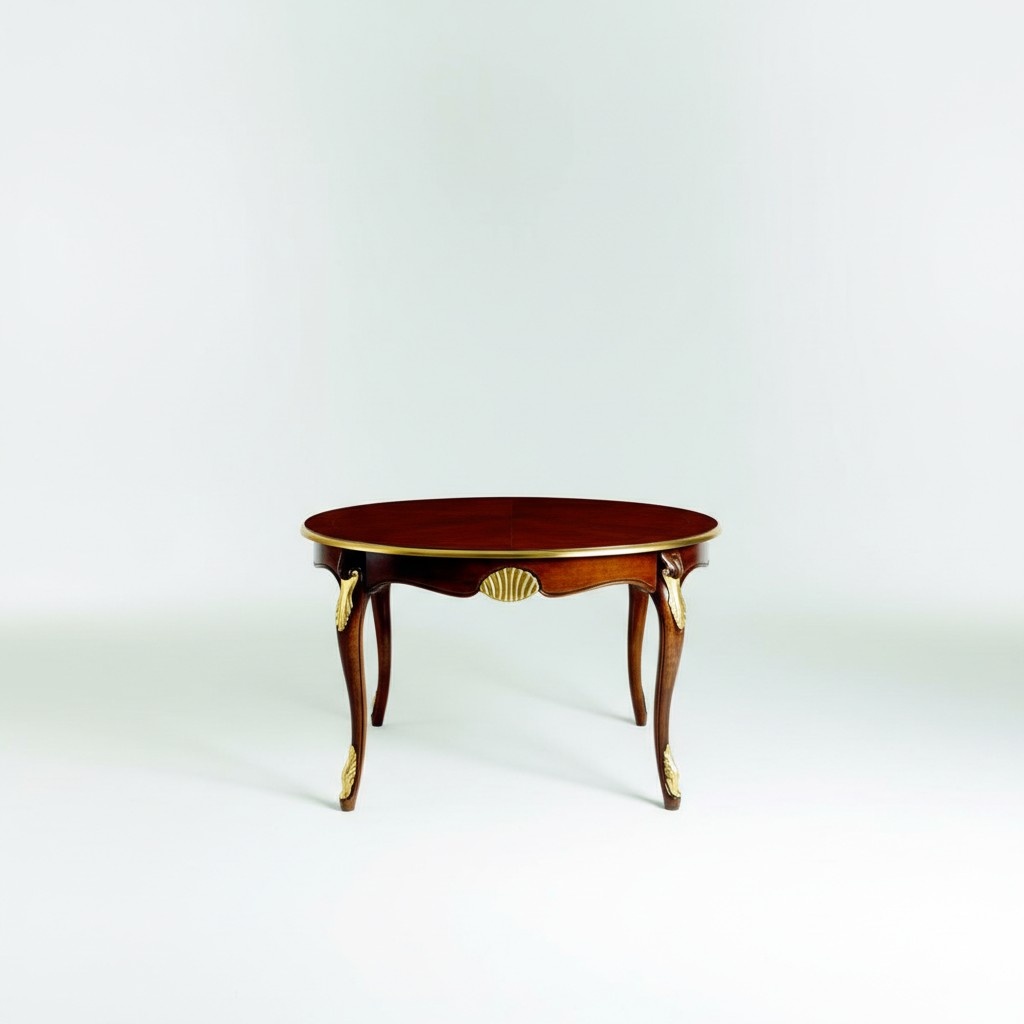 Dining table luxury dining room tables round wood Italian furniture style baroque table new