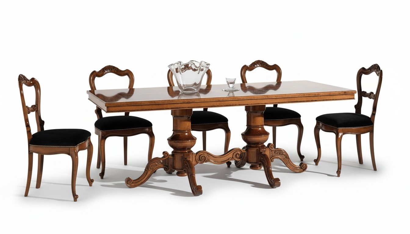 Dining Table Luxury Table Solid Wood Furniture Italy Dining Room Tables